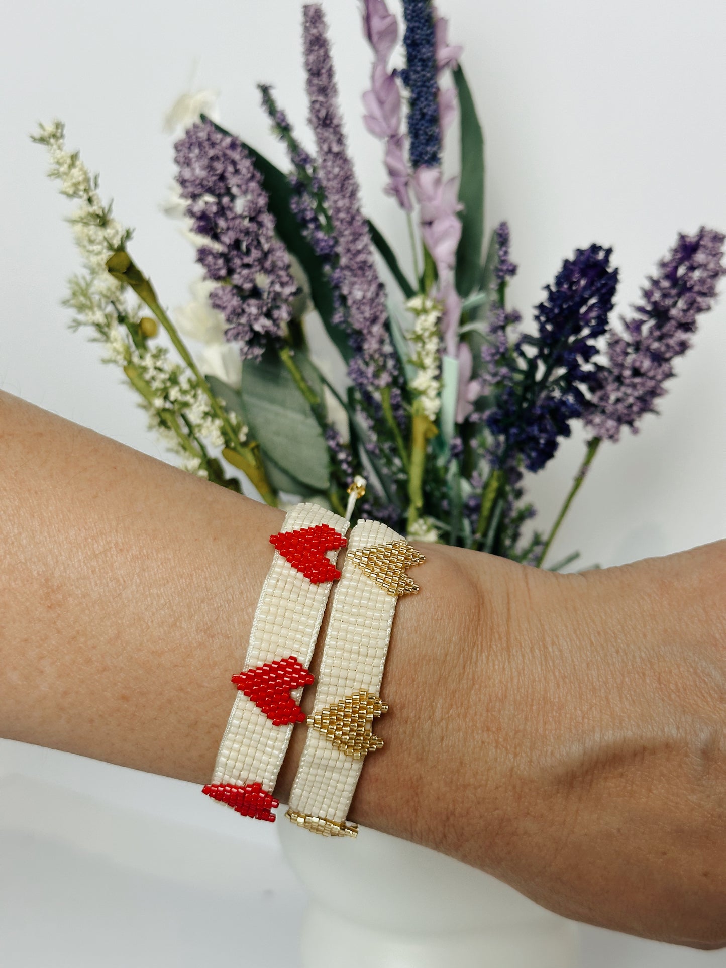 Heart beaded bracelet